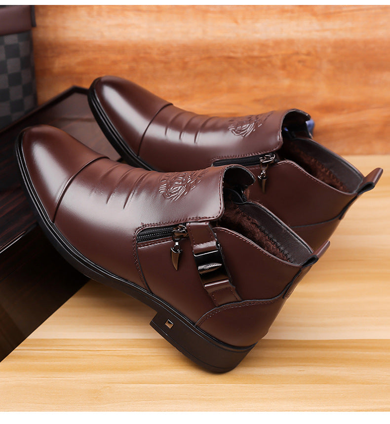 Trendy Retro Wide-fit Ankle Boots With Side Chains