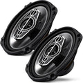 Pair of 6 x 9 Inch Five-Way Coaxial Car Speakers Labeled 1000W Peak, 120W RMS and 4 Ohms with Grilles — image 18
