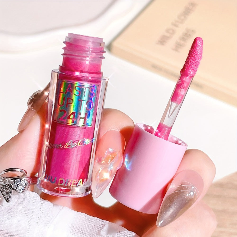 24H Waterproof Glitter Lip Gloss & Lip Stain Set 3PCS, Lip Oil Formula, for Makeup, Travel and Everyday Vanity Use — image 17