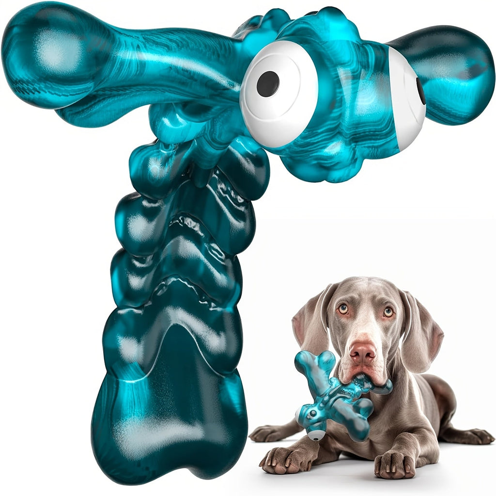 Dog Toy Blue Nylon Dragonfly Chew Design with Bacon Flavor and Textured Wings for Medium Large Dogs — image 6