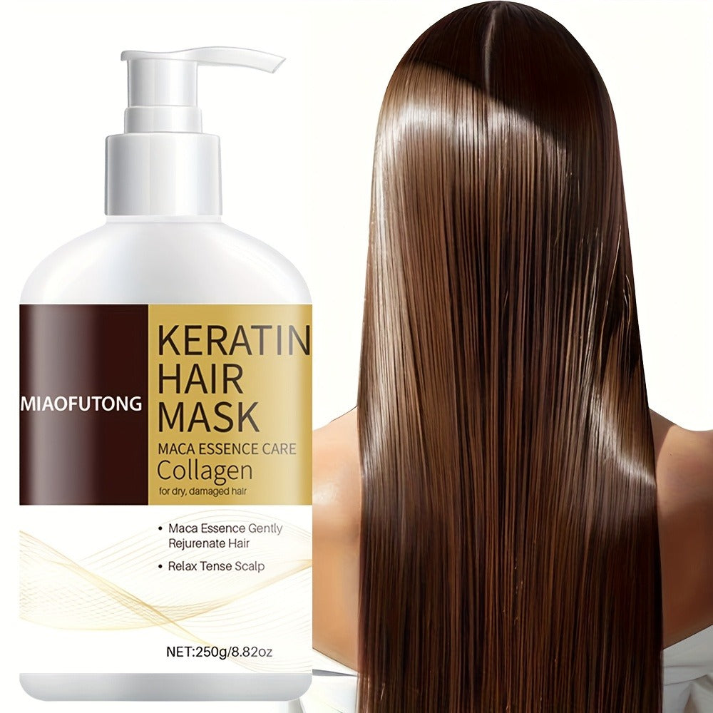 250g Keratin and Collagen Hair Mask in Pump Bottle with Argan, Castor and Rosemary Oils Named on Label — image 7