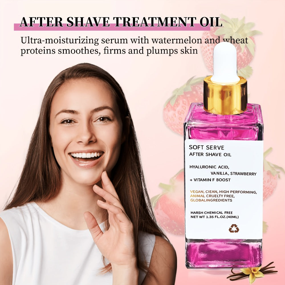 Strawberry Vanilla Beard and After Shave Oil, Two 1.35oz Bottles with Glycerin for Face and Mustache Care — image 6