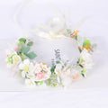 Korean style super fairy bride headdress simulation flower green leaf hair accessory sweet girl Hanfu wedding headdress wreath - V.I.P Digital Presence