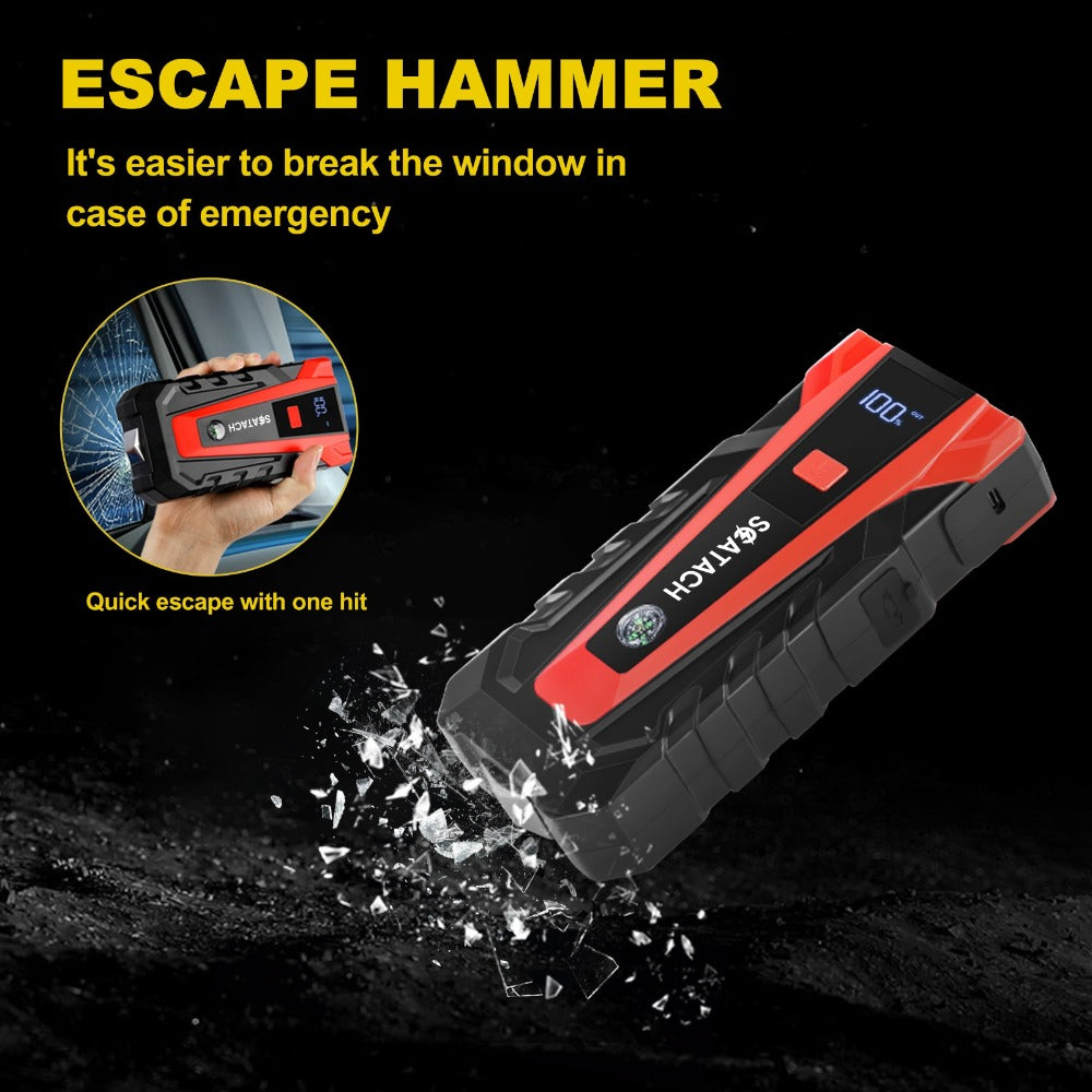 12V Jump Starter with Scatach-011 Base Model or Q27B Start-and-Inflation Package, Digital Display and Clamps — image 6