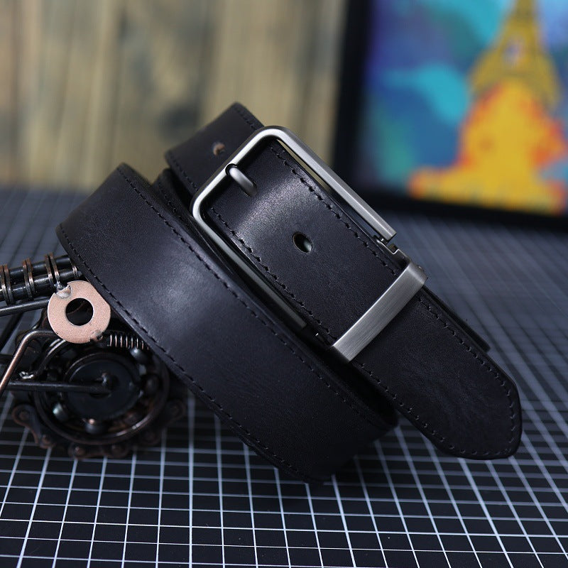 Men's Vintage Genuine Leather Belt With Pin Buckle