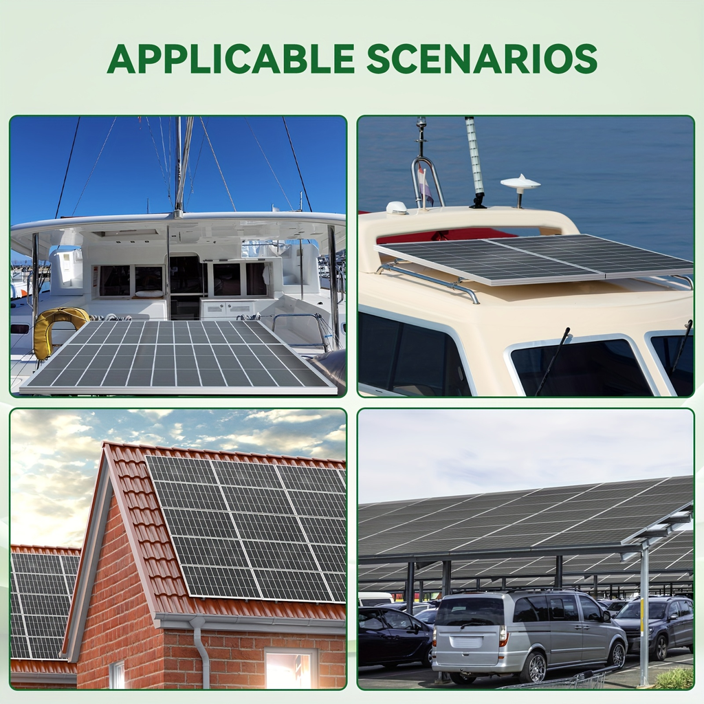Two-Piece 400W Total Solar Panel Kit with 200W Modules, 148 x 67 cm Frames and PV Cables Pictured — image 17