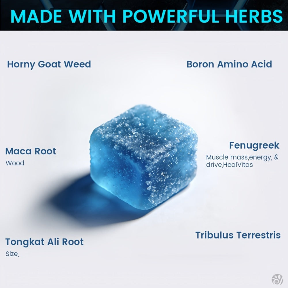 Men's Performance Gummies with Shilajit, Maca & Blueberry, Male Drive, Strength & Stamina Supplement — image 3