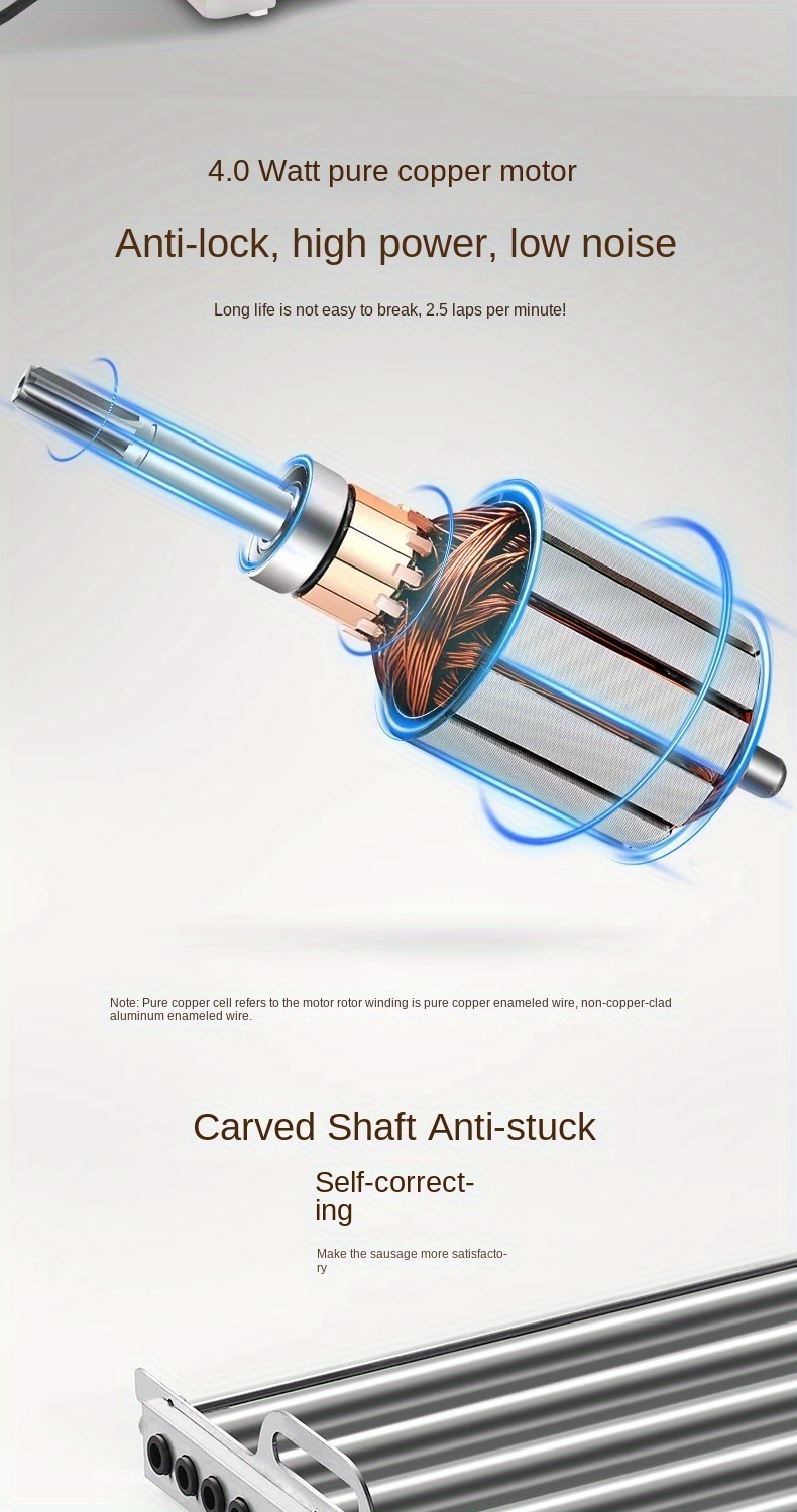 Sausage Grill 4-in-1 Multifunctional Electric Hot Dog Roller, Non-Stick Countertop Cooker with Adjustable Temperature — image