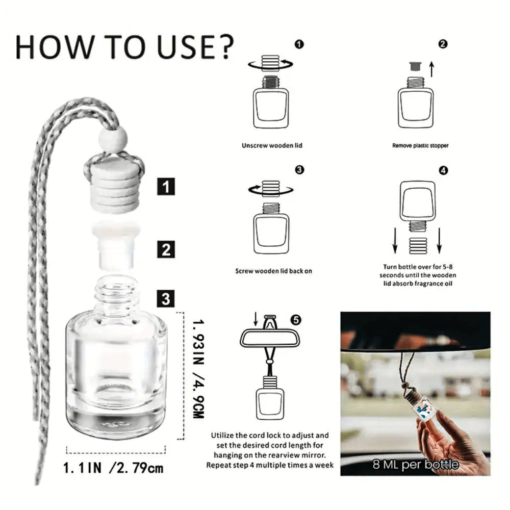 Car Air Freshener X&Y Four-Bottle Hanging Diffuser Gift Set with Eight available Style and Collection Options — image 6