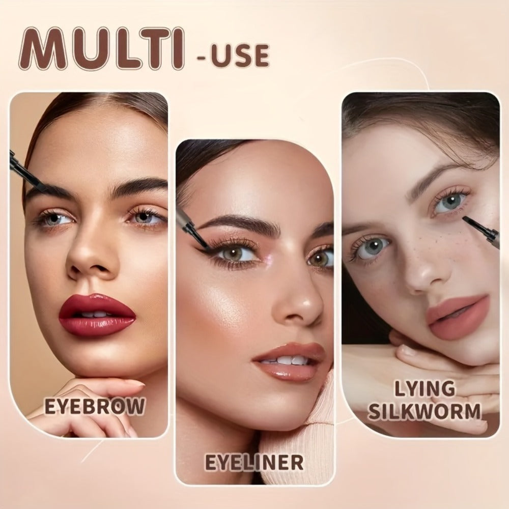 Waterproof Eyebrow Pencil Double-Ended Micro Precision Tip – Smudge-Proof Brow Definer, for Makeup, Travel and Everyday Vanit