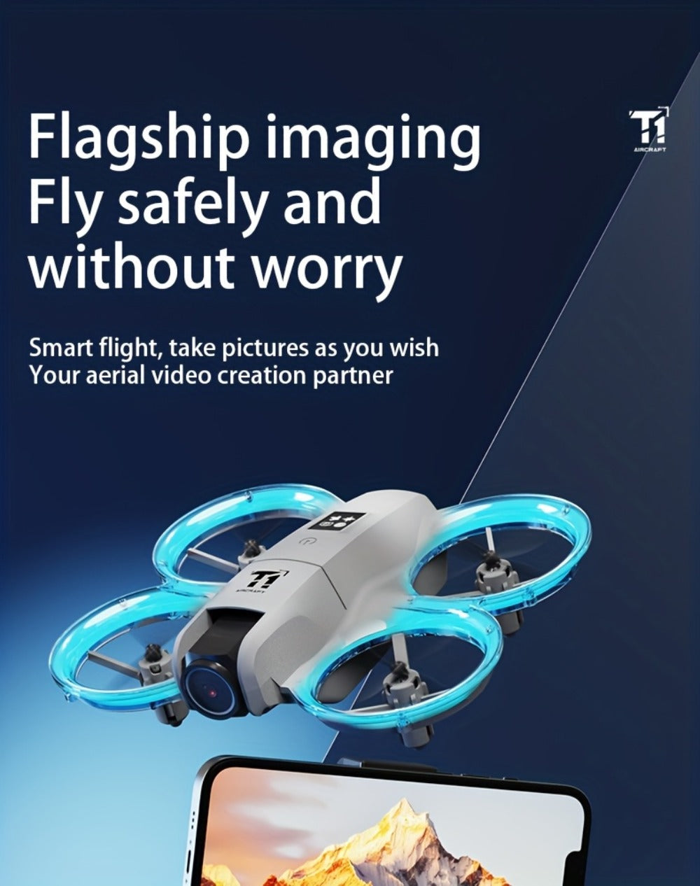 180° Rotating Dual Camera Drone Optical Flow Positioning Gyroscope Stabilization 360° Roll One-Button Takeoff Landing Calibra