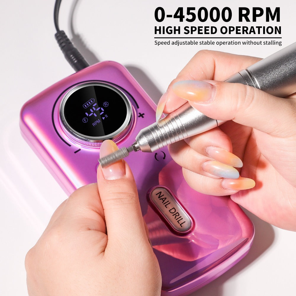 Cordless 45000 RPM Nail Drill Kit with Rechargeable 1800mAh Battery, USB-C Charging and Three Color Options — image 2