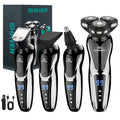 Black Three-Head Rotary Shaver with Digital Display in Standalone, Three-Piece or Four-Piece Sets — image 14