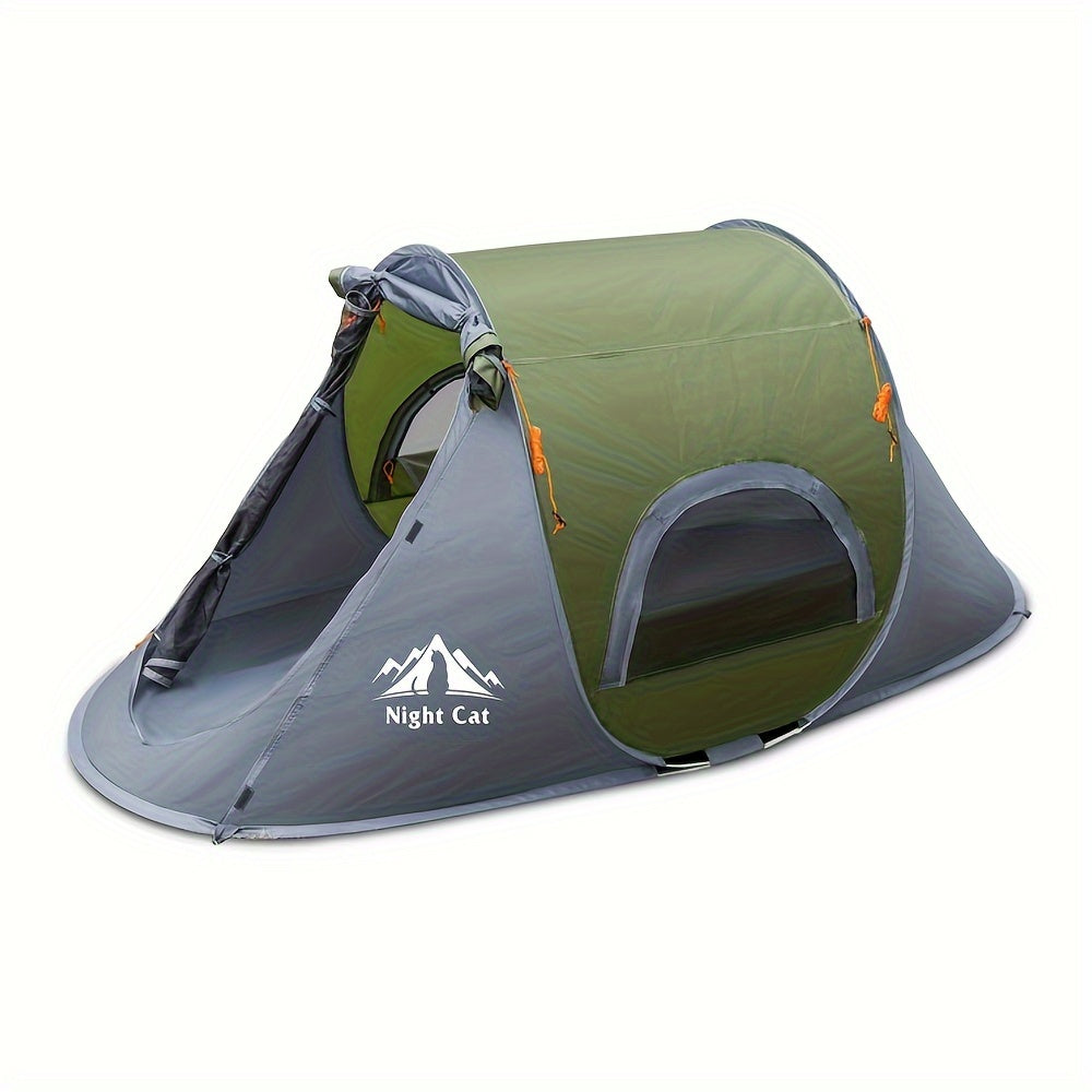 Camping Tent 1-Person Pop-Up with PU 2000mm Coating, 190T Polyester and Fiberglass Poles for Outdoor Camp Setup — image 1