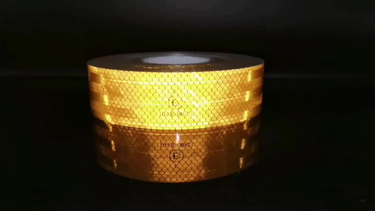 DOT-C2 Reflective Tape 2"x60' High Intensity Prismatic Self-Adhesive Safety Strip – Waterproof Wear-Resistant Ultra Bright fo