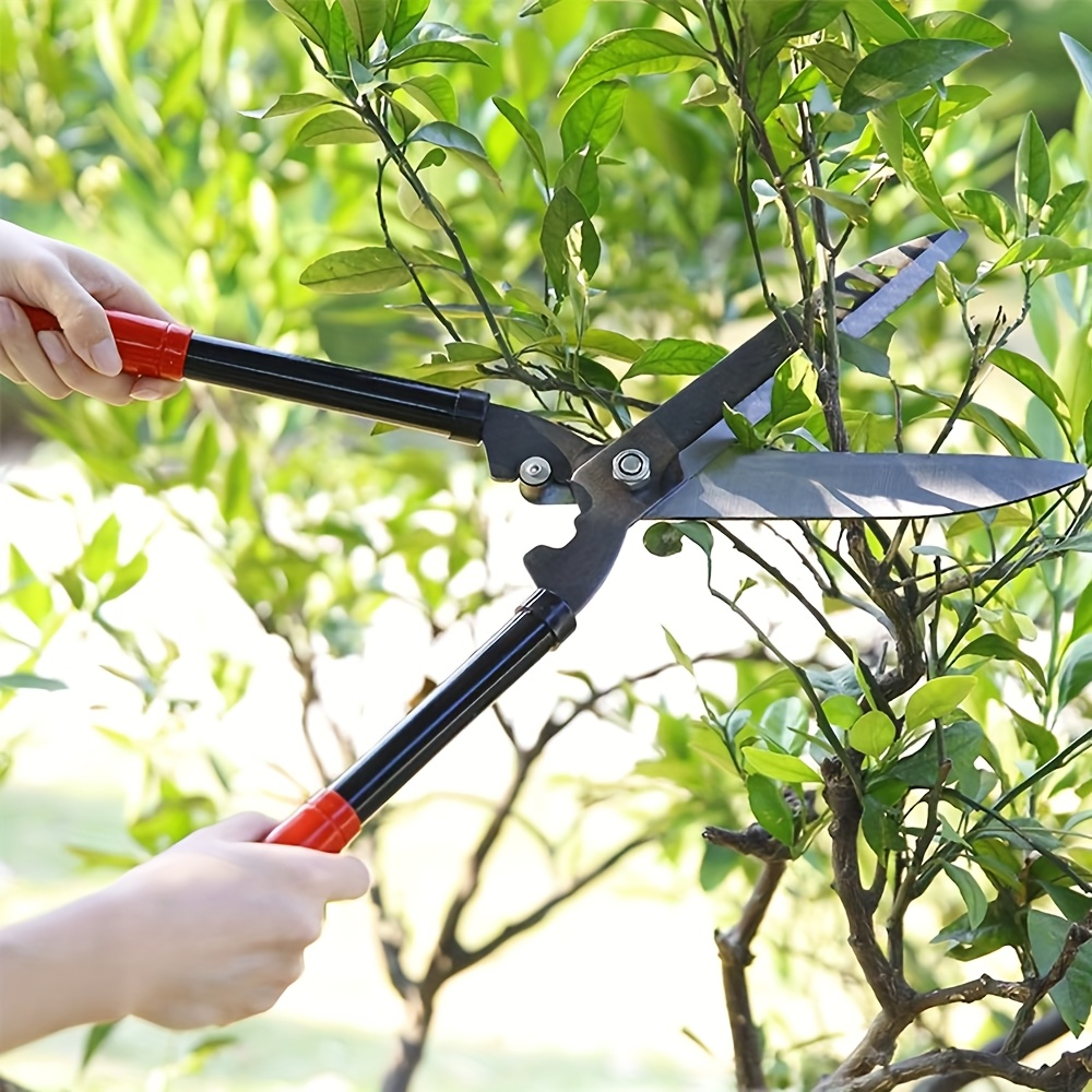 Long-Handle Hedge and Twig Shears, 20.4 Inches Overall with 10.8-Inch Blades and Red Grip Ends — image 4