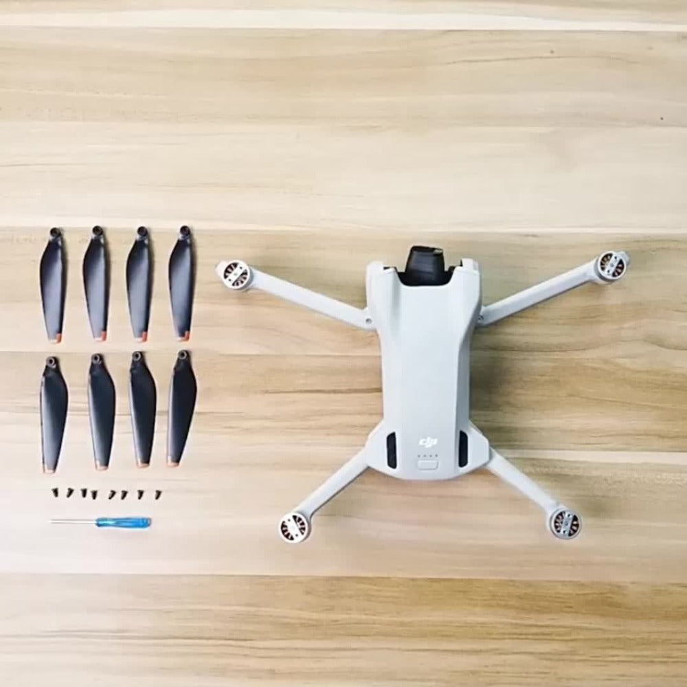 DJI Mini 3 Replacement Propellers 16pcs, Low-Noise Quick-Release Drone Blades Upgrade Kit with Screws & Screwdrivers — image 