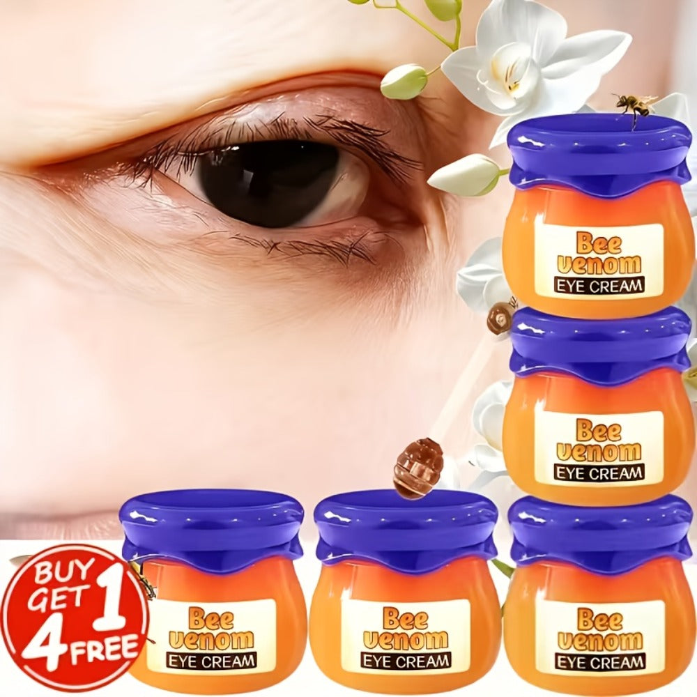 ROZINO Bee Venom and Honey Eye Cream Five-Pack in Small Cosmetic Jars with Coordinated Blue Lids — image 1