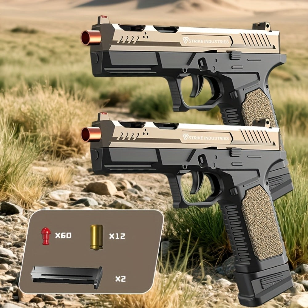 G17 Bullet Toy Gun for Boys, Rapid Fire Foam Dart Blaster Pistol, Realistic Textured Grip, Outdoor Shooting Game Toy — image 