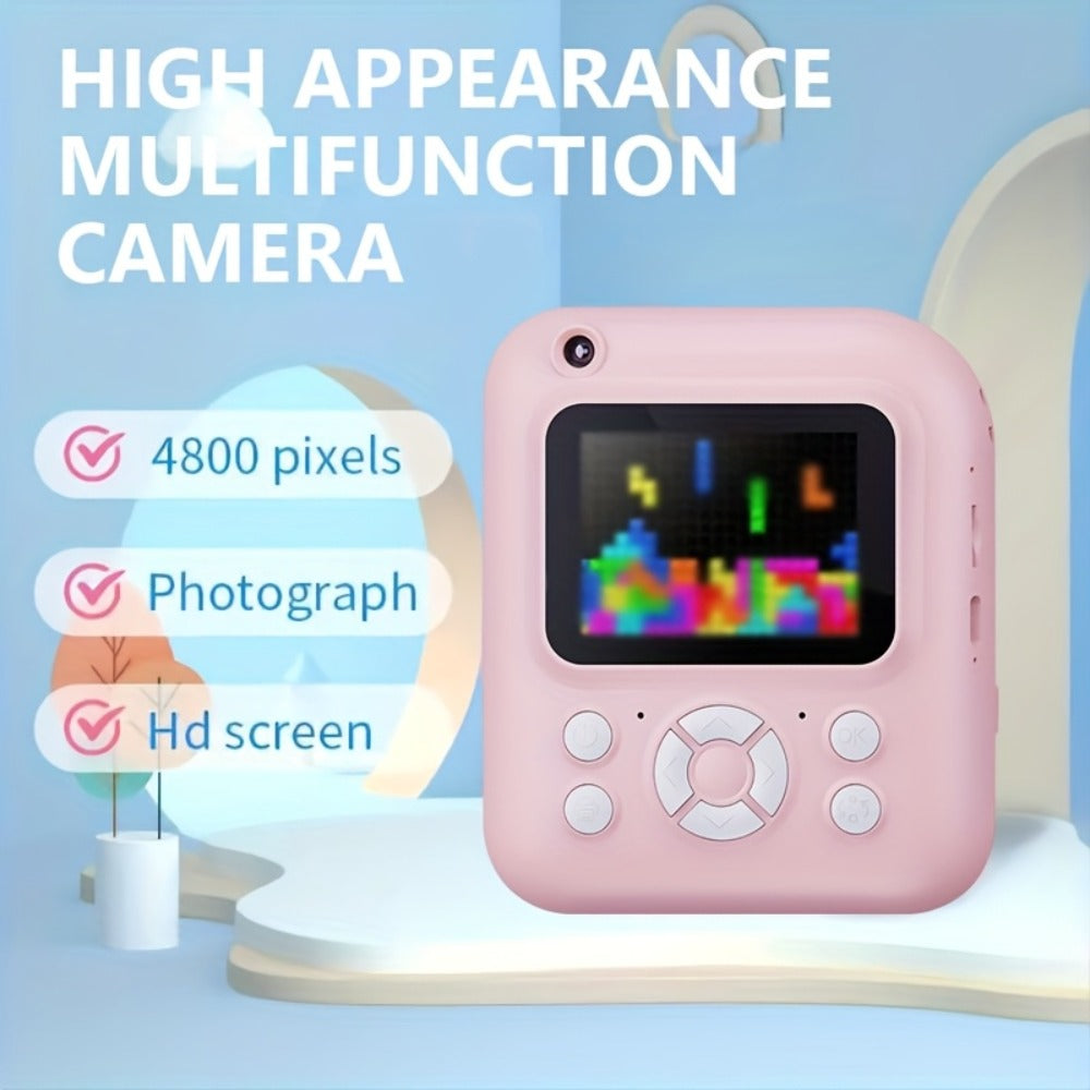 Kids Instant Print Camera 3-in-1 with MP3 & Games, 10x Zoom, 2.4" HD Screen, 32GB Card, Prints Photos in 1 Second — image 8