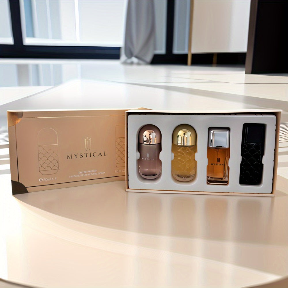 Perfume Gift Set Four Mini Spray Bottles in 20ml or 30ml Sizes with Mixed Bottle Shapes and Fitted Box — image 2