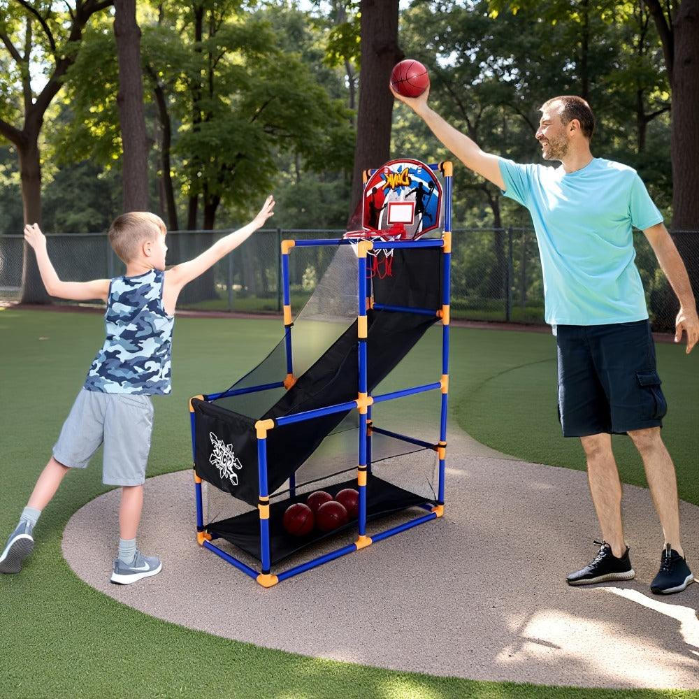 Kids Adjustable Basketball Hoop Set Arcade-Style Stand 4 Balls Air Pump with the Listed Color, Size or Set Options for Everyd