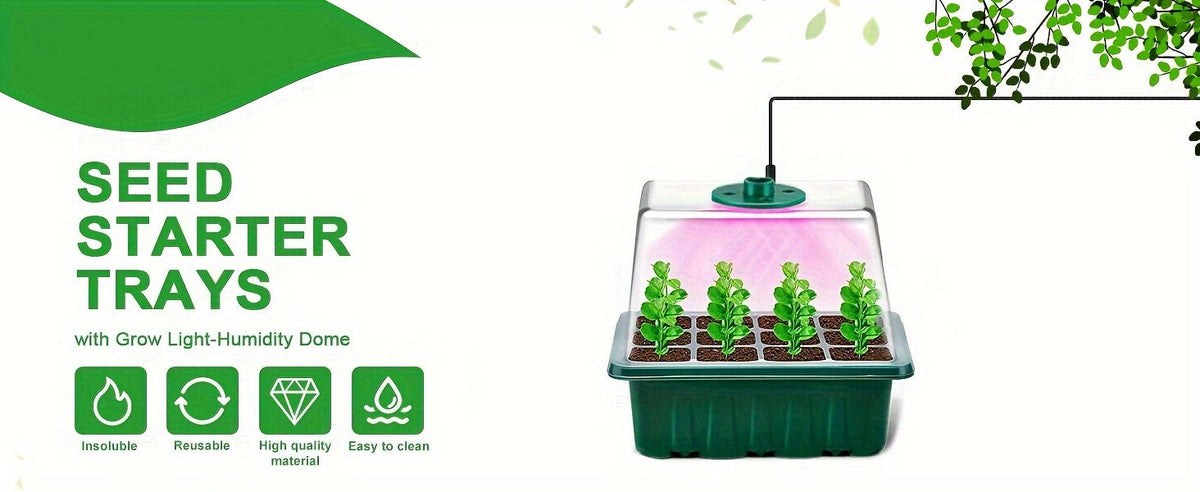 Seed Starter Kit with Grow Light LED, Indoor Mini Greenhouse Germination for Garden, Patio and Yard Use — image 8