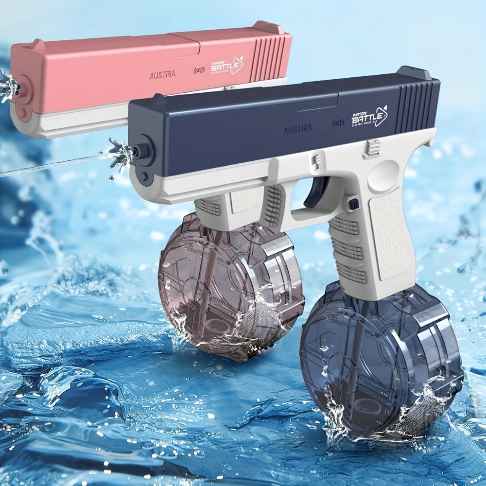 Compact Electric Water Blaster with 500cc and 60cc Detachable Reservoirs, Blue or Pink Body Design — image 2