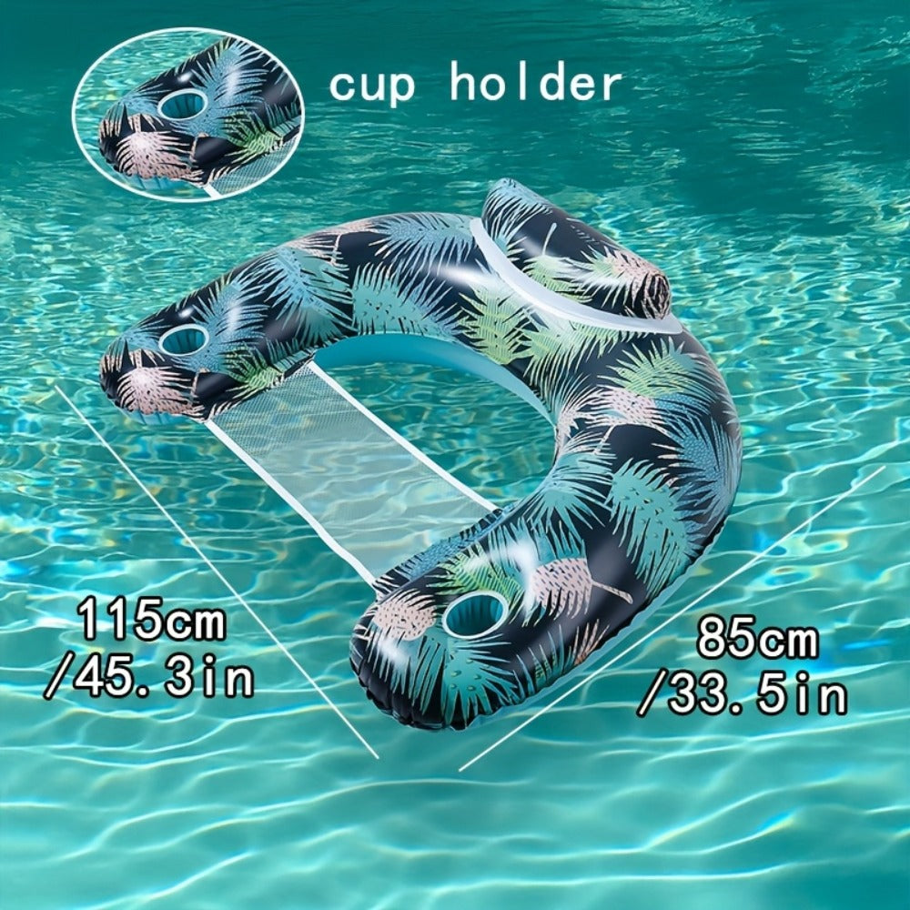 Inflatable Pool Floats with Cup Holder and Backrest for Adults — image 8