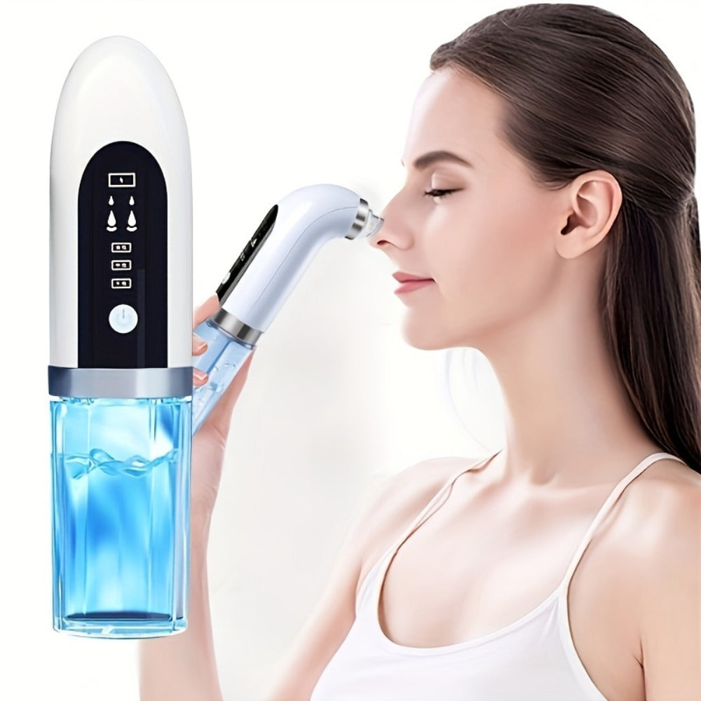 Pore Vacuum Blackhead Remover 6 Accessories 3-Speed Adjustable Suction USB Rechargeable for Bath Time, Home Spa and Personal 