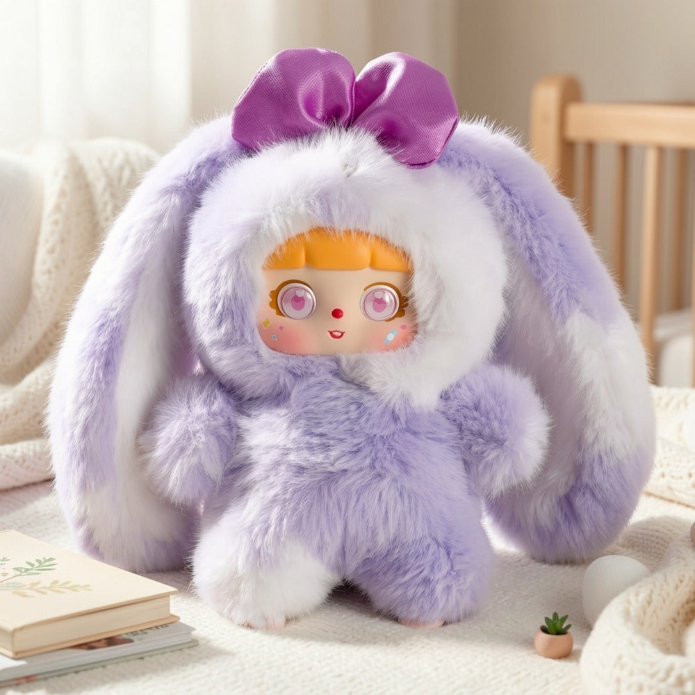 Plush Toy Kawaii Rabbit with Detachable Face Panel and Assorted Character Styling for Display — image 8