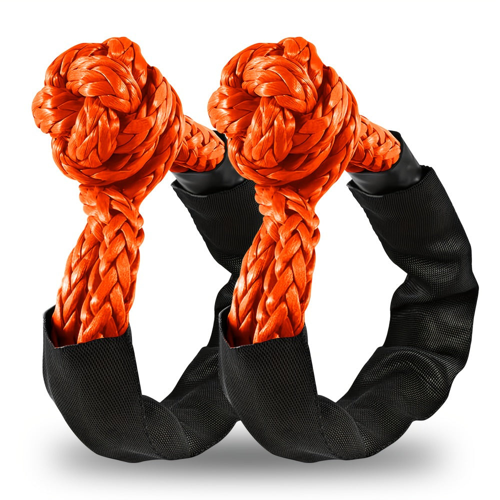 Soft Shackle 41, 000 lb Breaking Strength Synthetic UHMWPE Recovery Rope with Protective Sleeve – Heavy Duty Tow Shackle for 
