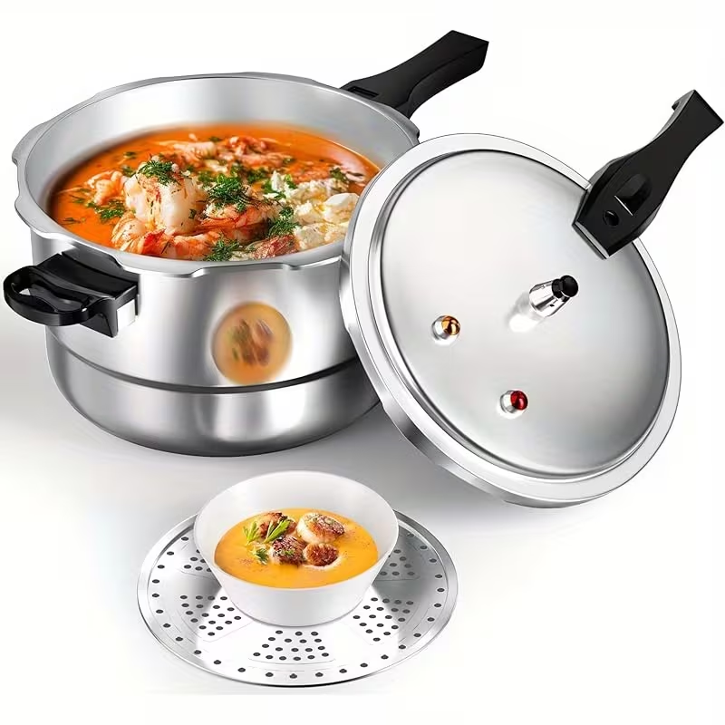 Pressure Cooker Aluminum with Canner Rack, Large 6QT 8QT 10QT Pressure Canner for Home Canning — image 1