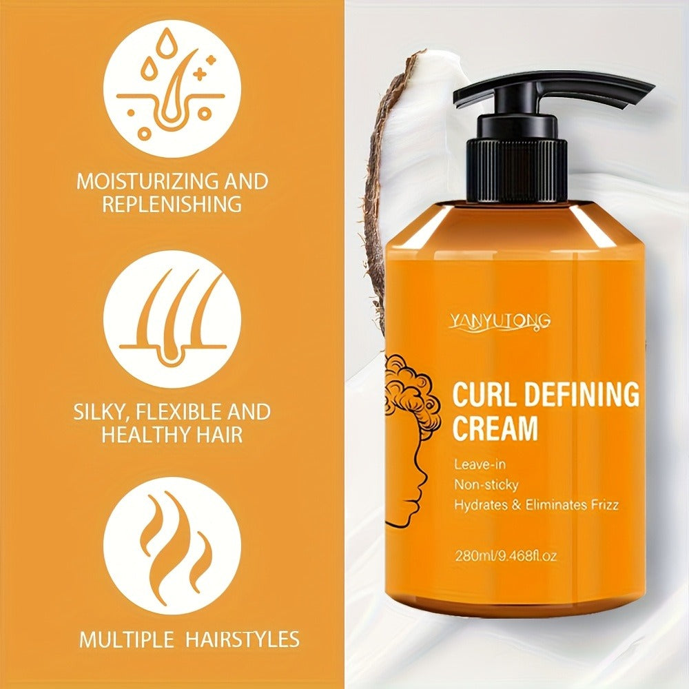 280ml Curl Styling Cream in Orange Pump Bottle with Argan Oil and Glycerin Listed in Product Record — image 3