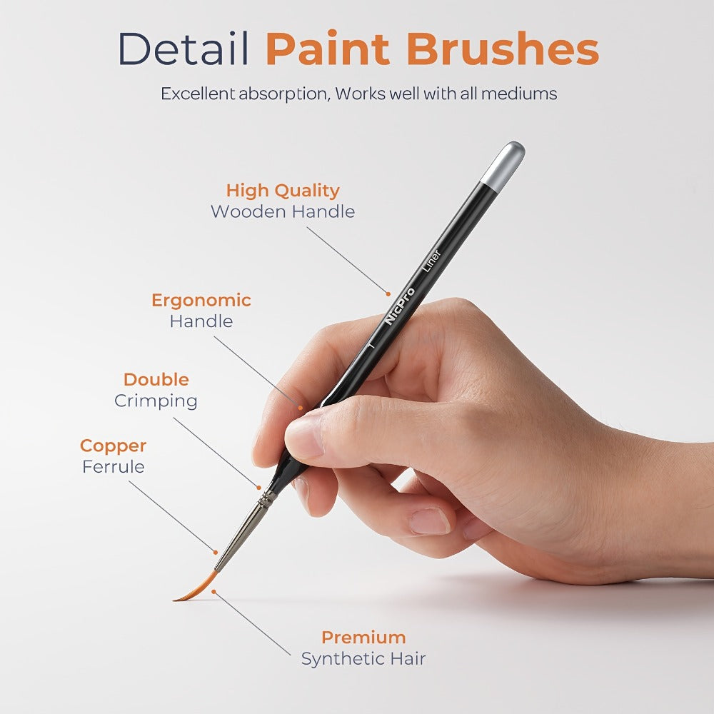 Miniature Paint Brush Set 16 & 24 Pcs, Professional Fine Detail Painting Kit with Brush Holder & Carry Bag — image 5