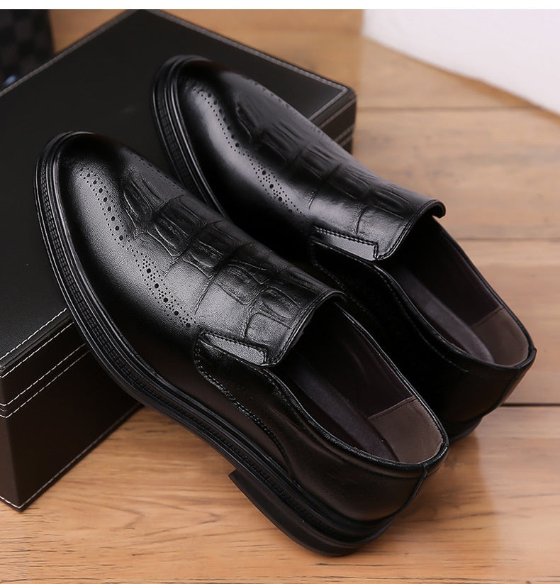 Mens Casual British-style Pointed Leather Shoes