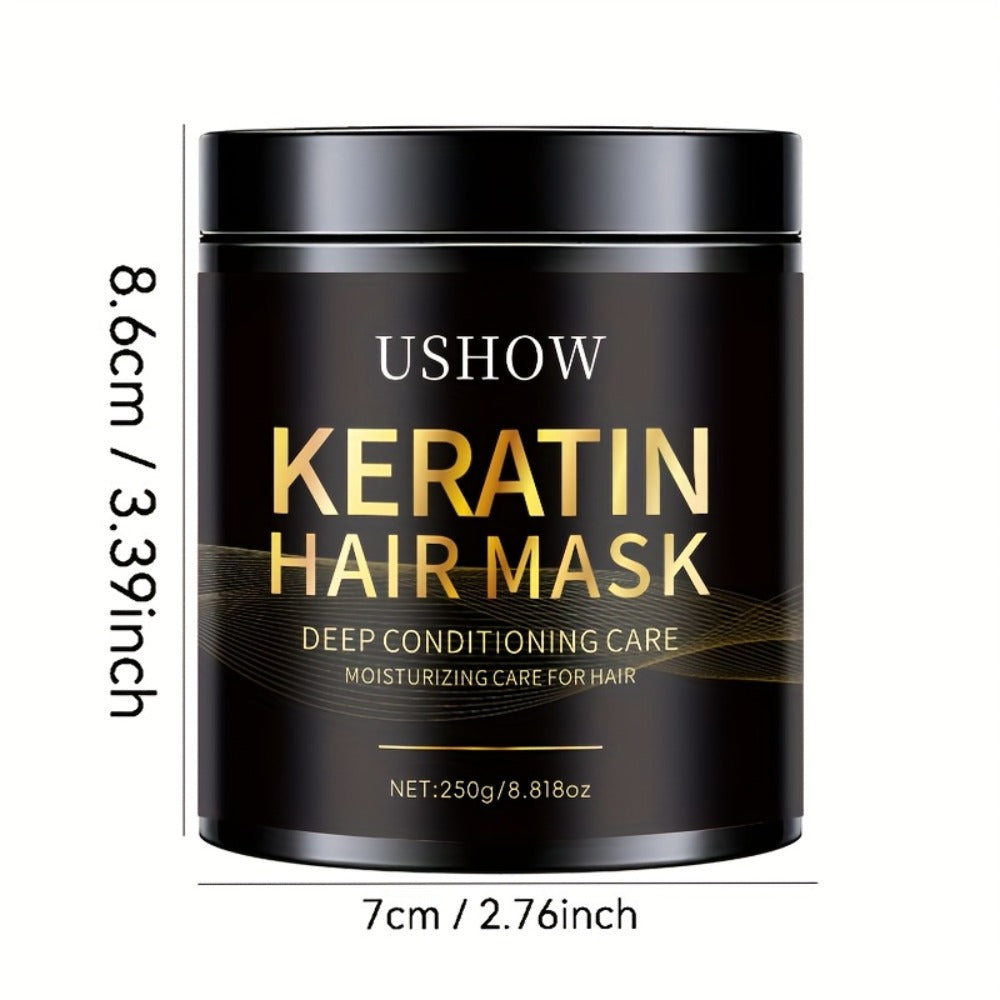 Deep Conditioning Keratin Hair Mask 250g with Collagen, Dry & Damaged Hair, Anti-Breakage, Reduces Split Ends — image 4