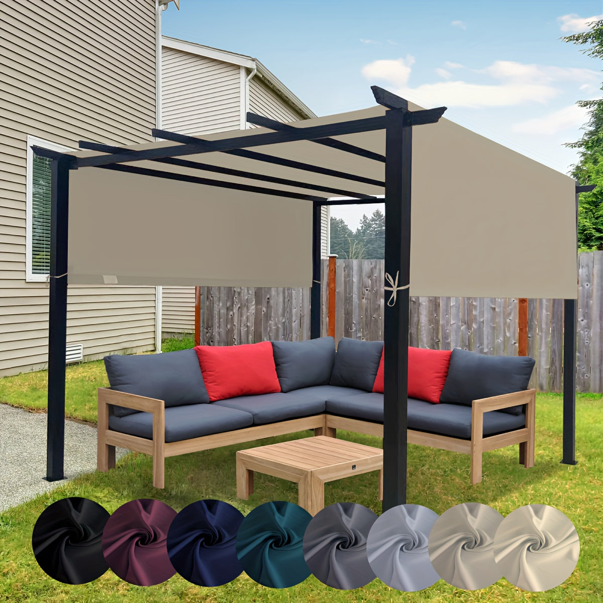 Pergola Replacement Canopy Panel UV Sun Protection | Patio Shade Cover — image 16