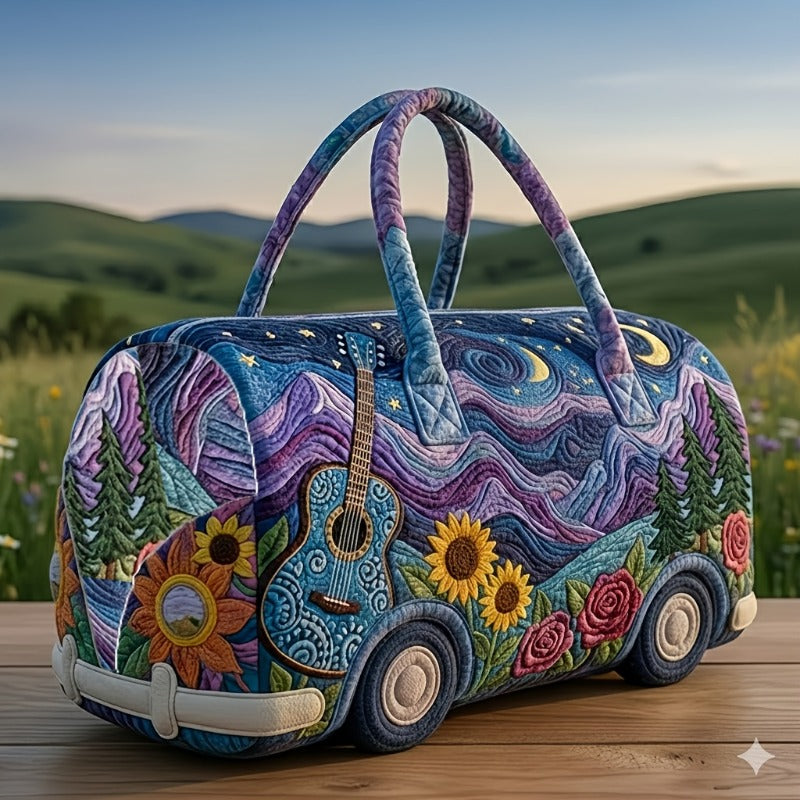 2026 New Quilted Patchwork Handbag, Vintage Patchwork Overnight Travel Bag, Fitness Clutch, Short Trip Overnight Bag — image 