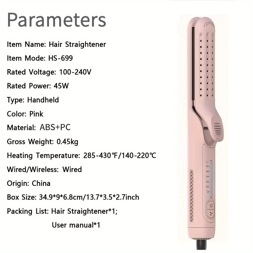 Two-in-One Airflow Hair Styler with Curved Plates, Five Temperature Settings and Pink or Black Finish — image 11