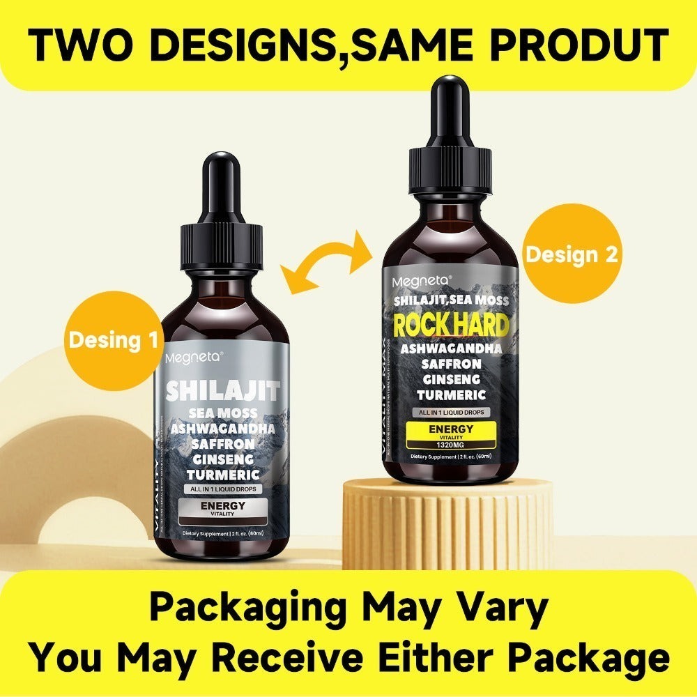 Two-Piece Men's Health Supplement Set with One Capsule Bottle and One Liquid Dropper Bottle in Coordinated Packaging — image 