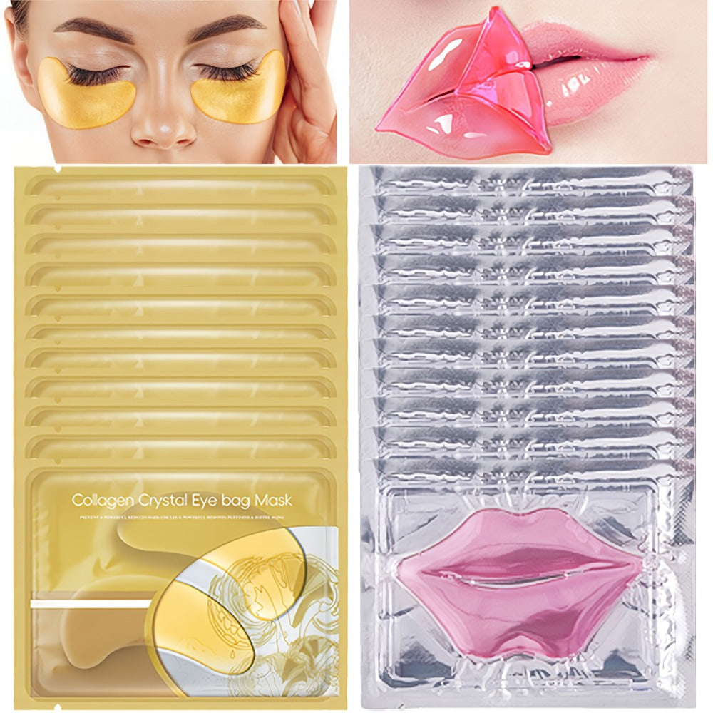 Hyaluronic Acid Eye & Lip Mask Patches, Overnight Sleeping Mask Set for Deep Moisture, Anti-Dry, Plumping & Smoothing — image