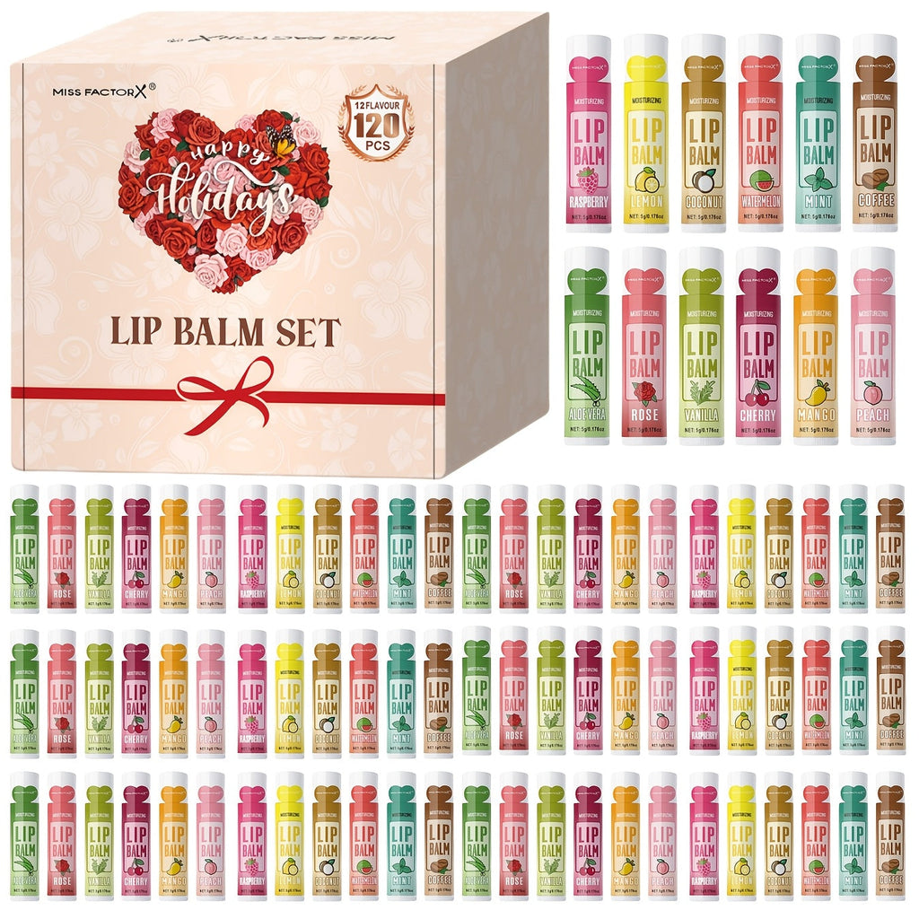 Lip Balm 120-Piece Bulk Set with 12 Flavors, Glossy Twist-Up Tubes and Divided Gift Box Packaging — image 18