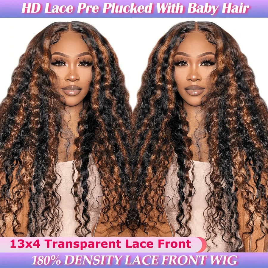 Deep Wave Human Hair Wig with 13x4 HD Lace Front, 180% Density and 14-34 Inch Length Options — image 12