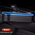 Black Lighted Seat-Gap Car Organizer with Phone Slot, USB Ports and Driver, Passenger or Pair Options — image 1
