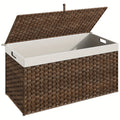 Large Wicker Storage Basket with Lid, Handles, Soft Lining, Metal Frame in a 220L Lidded Format — image 1