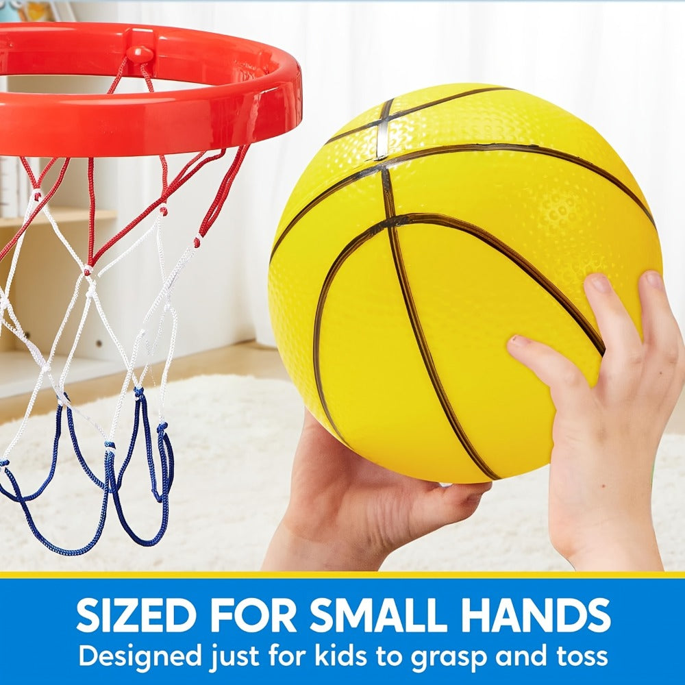 Kids Mini Basketballs Set of 6, 5-Inch Rubber Basketballs with Hand Pump, Perfect for Mini Hoops — image 3