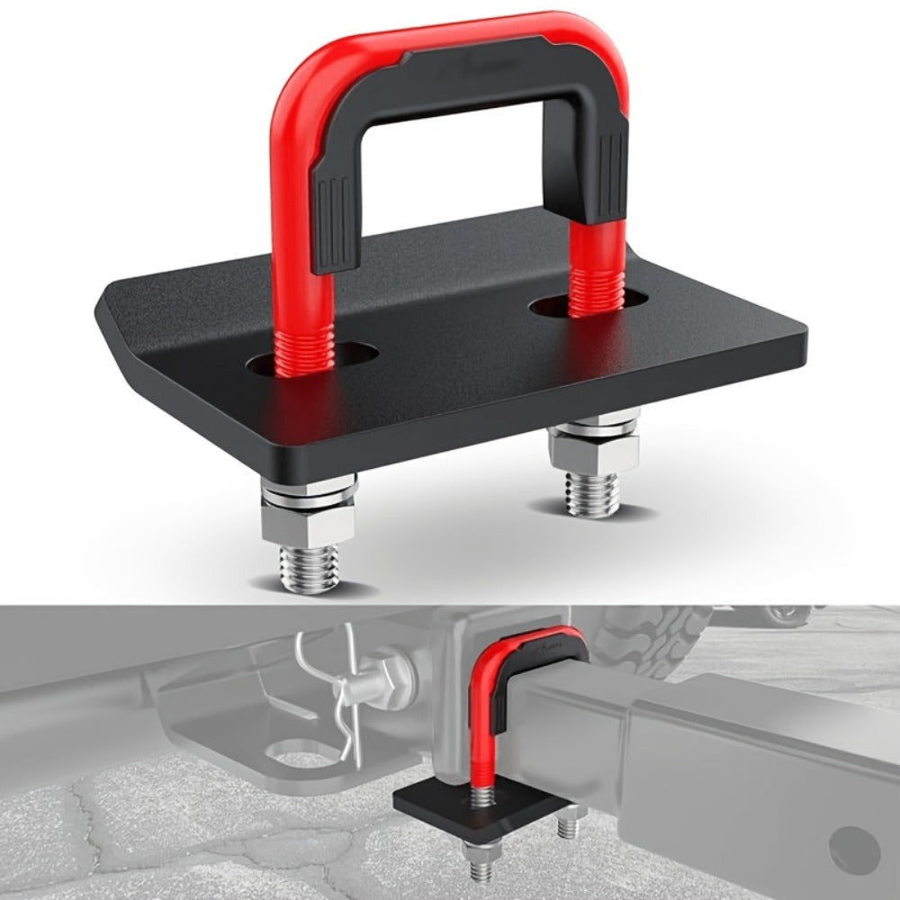 Trailer Hitch Tightener Anti Rattle Stabilizer 2 Inch Heavy Duty Steel U-Bolt with Rubber Cover Hitch Mount Wobble Eliminator