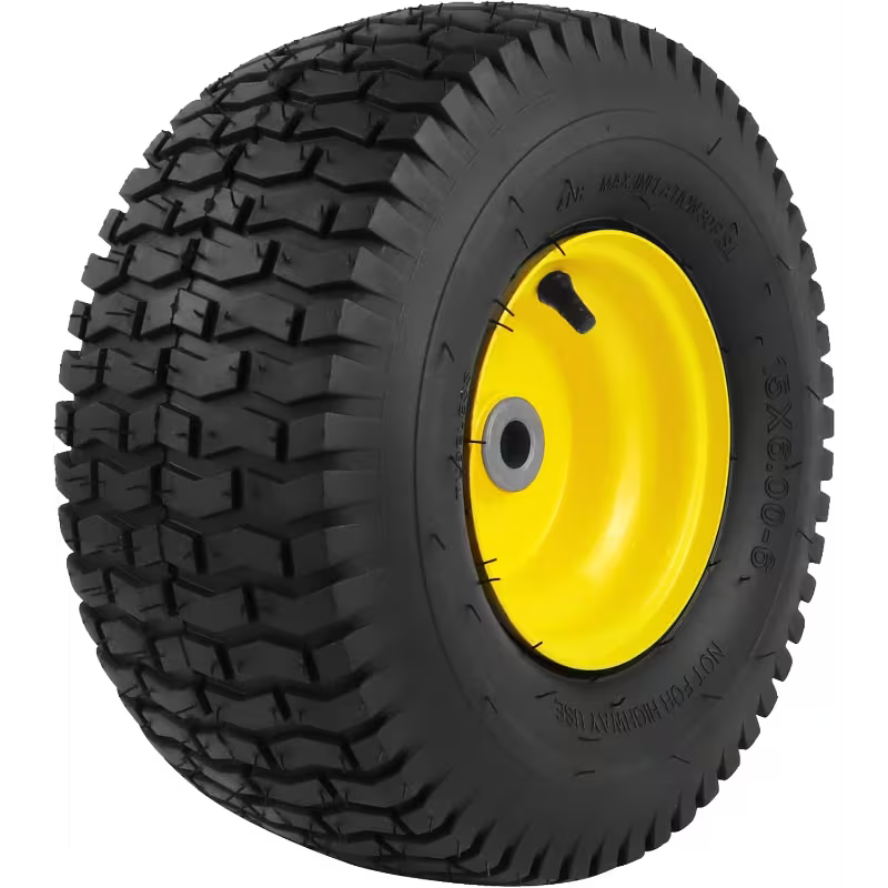 15x6.00-6 Tubeless Lawn Mower Front Tire Assembly