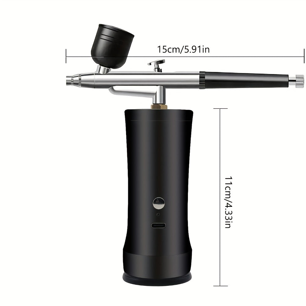 Rechargeable Cordless Airbrush Kit with Green, Pink, Red or Black Three-Gear Pump and Three Cup Options — image 7